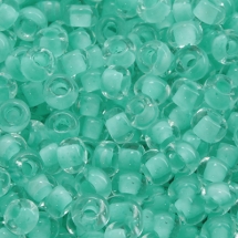 Бисер 38353 Чешский Preciosa 10/0, Прозрачный Окраска из Середины CTC, Зеленый, Круглый, (УТ0002466)