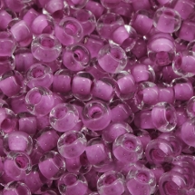 Бисер 38325 Чешский Preciosa 10/0, Прозрачный Окраска из Середины CTC, Сиреневый, Круглый, (УТ0002468)