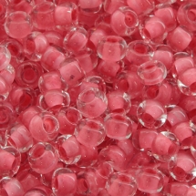 Бісер 38397 Чеський Preciosa 10/0, Прозорий Забарвлення з Середини CTC, Рожевий, Круглий, (УТ0002474)