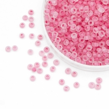 Бисер 38394 Чешский Preciosa 10/0, Матовый Окраска из Середины CTCM, Розовый, Круглый, (УТ0002475)