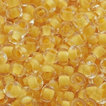 Бисер 38383 Чешский Preciosa 10/0, Прозрачный Окраска из Середины CTC, Желтый, Круглый, (УТ0002477)