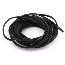 Шнур Натуральная Кожа Плоский, Черный, 3х2мм, (УТ0002560)