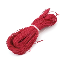 Шнур Вощеный Полиэстер для Макраме и Бижутерии, Красный, 1мм, около 80м/связка, (УТ0002671)