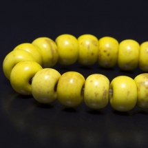 Бусины Синтетическая Бирюза, Окрашенные, На нитях, Рондель, Цвет: Желтый, Диаметр: 6мм, Толщина 4мм, Отв. 1мм, около 90шт/38см/нить, (УТ0002984)