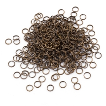 Колечки Двойные, Железные, Цвет: Медь, Размер: 7х1.4мм, Внутренний Диаметр 6.3мм, около 380шт/50г, (УТ0003152)