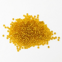 Бисер 87060 Чешский Preciosa 10/0, Прозрачный с серебряной полосой TSL, Оранжевый, Круглый, (УТ0003156)