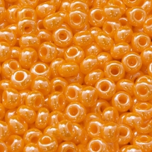 Бисер 98110 Чешский Preciosa 10/0, Непрозрачный блестящий OS, Оранжевый, Круглый, (УТ0003163)