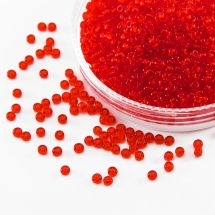 Бисер 90070 Чешский Preciosa 10/0, Прозрачный NT, Красный, Круглый, (УТ0003170)