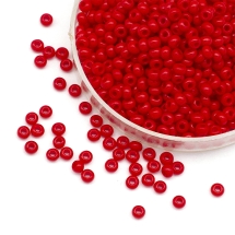 Бисер 93190 Чешский Preciosa 10/0, Естественный Непрозрачный NO, Красный, Круглый, (УТ0003175)