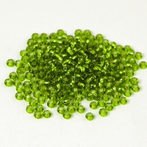 Бисер 57220 Чешский Preciosa 10/0, Прозрачный с серебряной полосой TSL, Зеленый, Круглый, (УТ0003176)