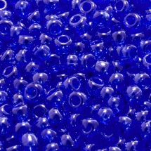 Бисер 36050 Чешский Preciosa 10/0, Прозрачный блестящий TS, Синий, Круглый, (УТ0003194)