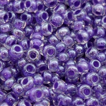 Бисер 38928 Чешский Preciosa 10/0, Прозрачный Окраска из Середины CTC, Фиолетовый, Круглый, (УТ0003196)