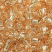 Бисер 78183 Чешский Preciosa 10/0, Прозрачный с серебряной полосой TSL, Оранжевый, Круглый, (УТ0003203)