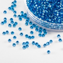 Бисер 08236 Чешский Preciosa 10/0, Кристалл Прозрачный CTCLS, Синий, Круглый, (УТ0003206)