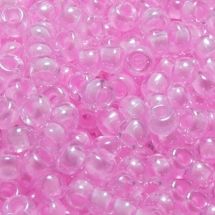 Бисер 38173 Чешский Preciosa 10/0, Прозрачный Окраска из Середины CTC, Розовый, Круглый, (УТ0003208)