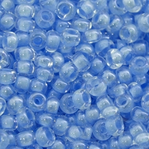 Бісер 38134 Чеський Preciosa 10/0, Прозорий Забарвлення з Середини CTC, Блакитний, Круглий, (УТ0003209)