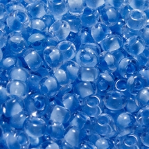 Бисер 38665 Чешский Preciosa 10/0, Прозрачный Окраска из Середины CTC, Синий, Круглый, (УТ0003216)