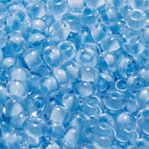Бисер 38662 Чешский Preciosa 10/0, Прозрачный Окраска из Середины CTC, Голубой, Круглый, (УТ0003217)