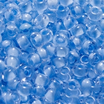 Бисер 38632 Чешский Preciosa 10/0, Прозрачный Окраска из Середины CTC, Голубой, Круглый, (УТ0003218)