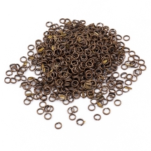 Колечки Двойные, Железные, Цвет: Медь, Размер: 5х0.7мм, Внутренний Диаметр 3.6мм, около 600шт/50г, (УТ0003258)