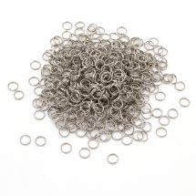 Колечки Двойные, Железные, Цвет: Платина, Размер: 5х0.7мм, Внутренний Диаметр 3.6мм, около 600шт/50г, (УТ0003260)