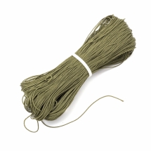 Шнур Вощений Поліестер, підходить для плетіння браслетів, Колір: Темно-зелений, Розмір: Діаметр 1мм, близько 80м/зв'язка, (УТ0003447)