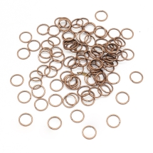 Колечки Одинарные, Железные, Цвет: Медь, Размер: 7х0.7мм, Внутренний Диаметр 5.6мм, около 480шт/50г, (БА000000949)