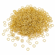 Колечки Одинарные Открытые, Железные, Цвет: Золото, Размер: 7х0.7мм, Внутренний Диаметр 5.6мм, около 750шт/50г, (БА000000950)