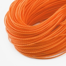 Шнур Вощеный Полиэстер, подходит для плетения браслетов, Цвет: Оранжевый, Размер: Диаметр 1мм, около 80м/связка, (УТ0003490)