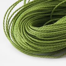 Шнур Вощеный Полиэстер, подходит для плетения браслетов, Цвет: Зеленый, Размер: Диаметр 1мм, около 80м/связка, (УТ0003527)