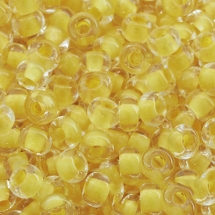 Бисер 38381 Чешский Preciosa 10/0, Прозрачный Окраска из Середины CTC, Желтый, Круглый, (УТ0003623)