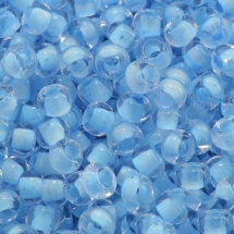 Бісер 38362 Чеський Preciosa 10/0, Прозорий Забарвлення з Середини CTC, Блакитний, Круглий, (УТ0003624)
