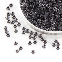 Бисер 38349 Чешский Preciosa 10/0, Прозрачный Окраска из Середины CTC, Черный, Круглый, (УТ0003627)