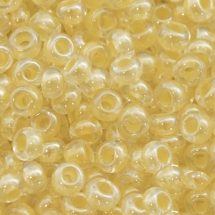 Бисер 38681 Чешский Preciosa 10/0, Прозрачный Окраска из Середины CTC, Желтый, Круглый, (УТ0003639)