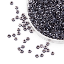 Бисер 38649 Чешский Preciosa 10/0, Прозрачный Окраска из Середины CTC, Серый, Круглый, (УТ0003640)