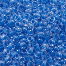 Бисер 38636 Чешский Preciosa 10/0, Прозрачный Окраска из Середины CTC, Синий, Круглый, (УТ0003642)