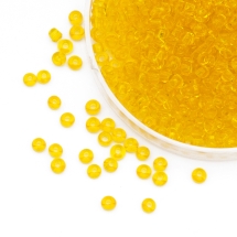 Бісер 80010 Чеський Preciosa 10/0, Прозорий, Жовтий, Круглий, (УТ0003655)