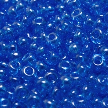 Бисер 66150 Чешский Preciosa 10/0, Прозрачный блестящий TS, Синий, Круглый, (УТ0003656)