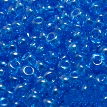 Бисер 66030 Чешский Preciosa 10/0, Прозрачный блестящий TS, Голубой, Круглый, (УТ0003657)