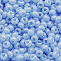 Бисер 64000 Чешский Preciosa 10/0, Непрозрачный Радужный OL, Голубой, Круглый, (УТ0003660)