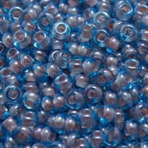 Бисер 61017 Чешский Preciosa 10/0, Прозрачный радужный TR, Голубой, Круглый, (УТ0003662)