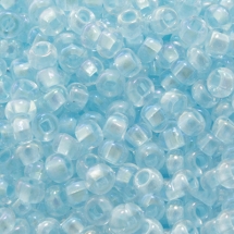 Бисер 58562 Чешский Preciosa 10/0, Прозрачный радужный TR, Голубой, Круглый, (УТ0003664)