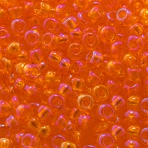 Бисер 91000 Чешский Preciosa 10/0, Прозрачный радужный TR, Оранжевый, Круглый, (УТ0003668)
