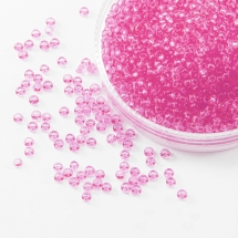 Бисер 01192 Чешский Preciosa 10/0, Прозрачный Солгель Окрашенный CSD, Розовый, Круглый, (УТ0003675)