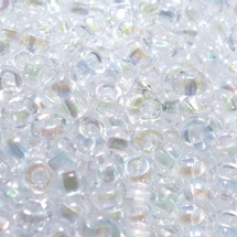 Бисер 58205 Чешский Preciosa 10/0, Прозрачный радужный TR, Белый, Круглый, (УТ0003681)
