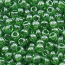 Бисер 56100 Чешский Preciosa 10/0, Прозрачный блестящий TS, Зеленый, Круглый, (УТ0003683)