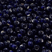 Бісер 37110 Чеський Preciosa 10/0, Прозорий зі срібною смугою TSL, Синій, Круглий, (УТ0003691)