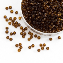 Бісер 10110 Чеський Preciosa 10/0, Прозорий NT, Коричневий, Круглий, (УТ0003694)