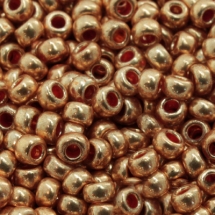 Бисер 18389 Чешский Preciosa 10/0, Солгель Металлик CSM, Золотой, Круглый, (УТ0003707)