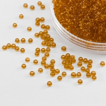 Бісер 10090 Чеський Preciosa 10/0, Прозорий NT, Коричневий, Круглий, (УТ0003709)